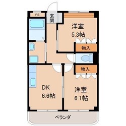 竈山駅 徒歩6分 2階の物件間取画像